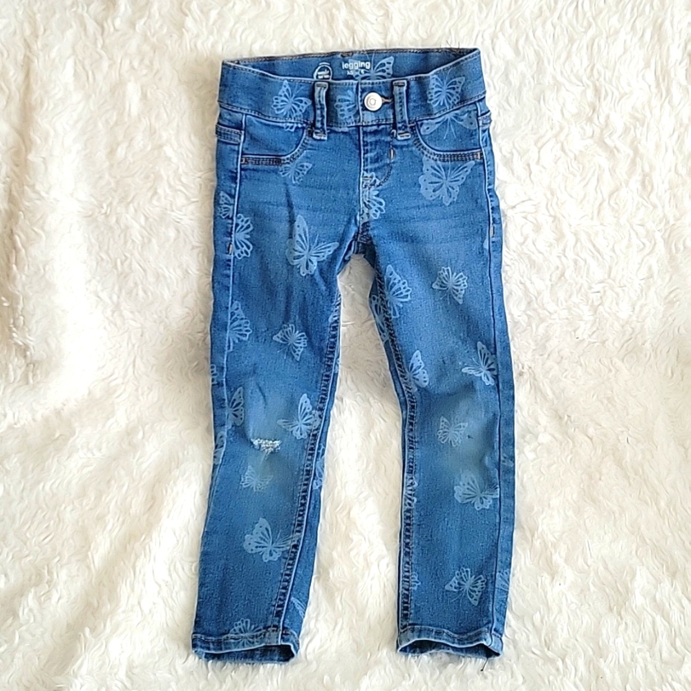 Girls butterfly jeans extra small size 5